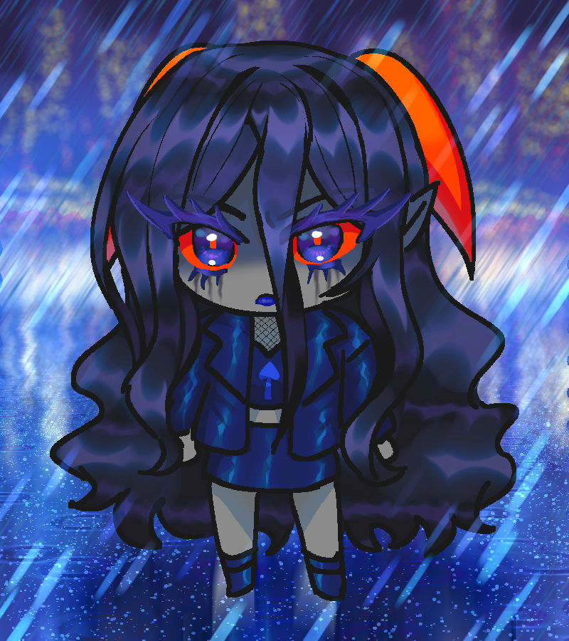 i love my sad wet girl 💙⛈️
#art #chibi #rain
