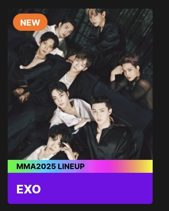 exochartstats's tweet photo. EXO are part of Melon Music Awards 2025 Line-up 🔥 

#MMA2025 #MelonMusicAwards #EXO @weareoneEXO https://t.co/wEHEZStJ83
