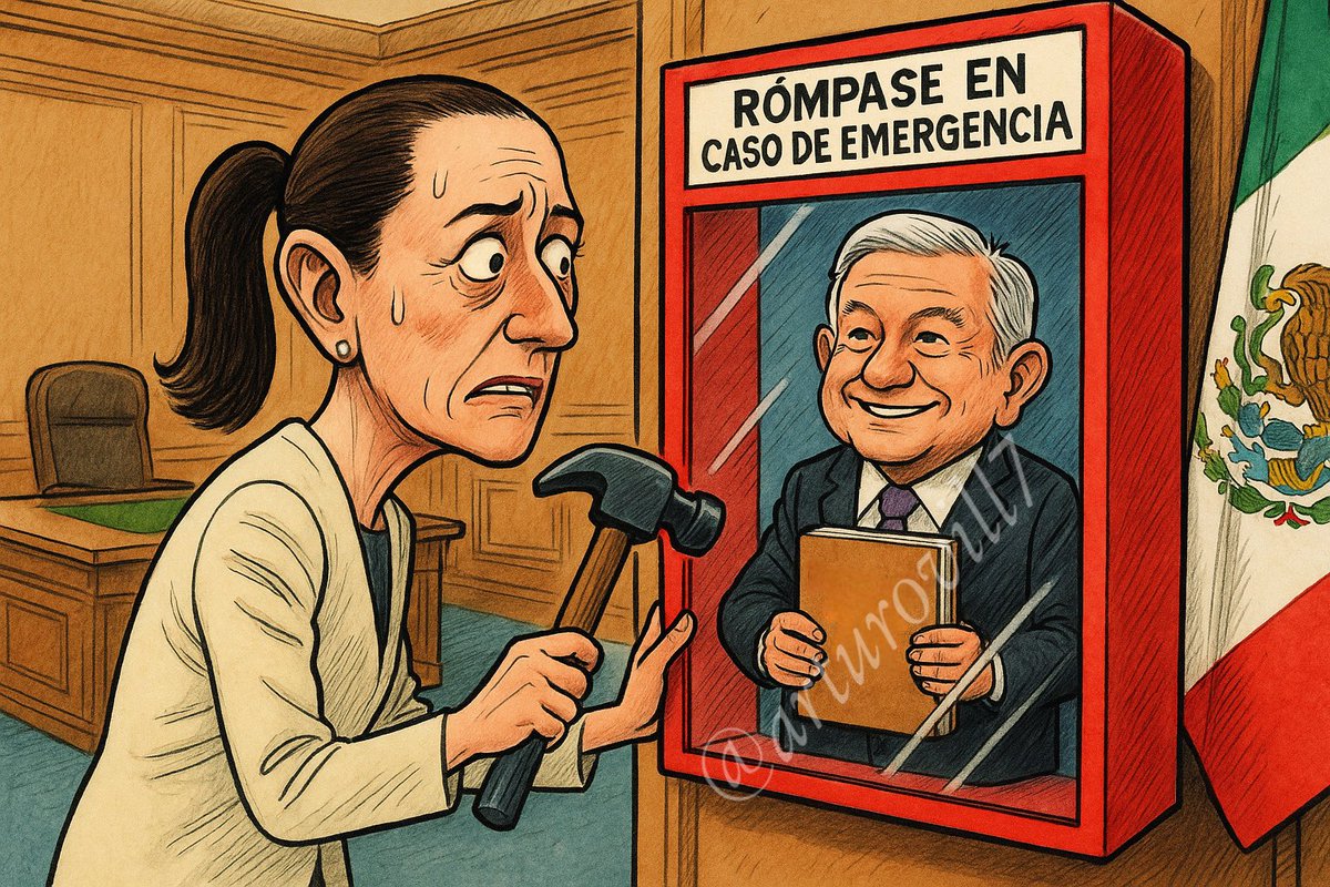 ArturoVill7's tweet image. El eco que le están haciendo al libro de López Obrador —y los rumores de una “gira nacional”— huele a control de daños para Claudia Sheinbaum.

La Presidente va en picada en imagen y aprobación… y lo sabe.
No es casualidad que estén desempolvando al “líder moral” justo ahora.