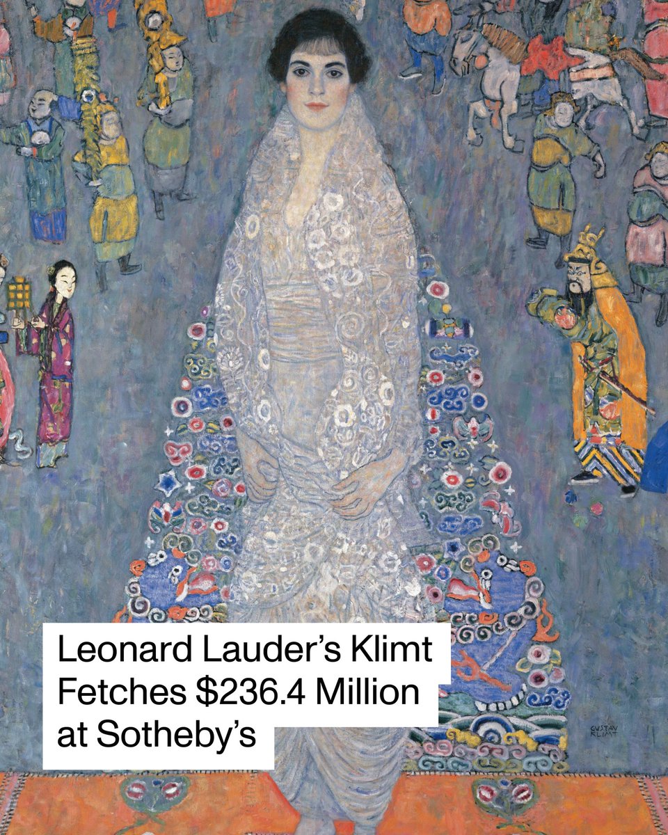 #ArtnetNews: A storied Gustav Klimt painting sold for $236.4 million at Sotheby’s in New York on Tuesday night, setting a new auction record for the turn-of-the-20th-century Viennese artist. It is the most expensive work ever sold at Sotheby’s and the most expensive Modern