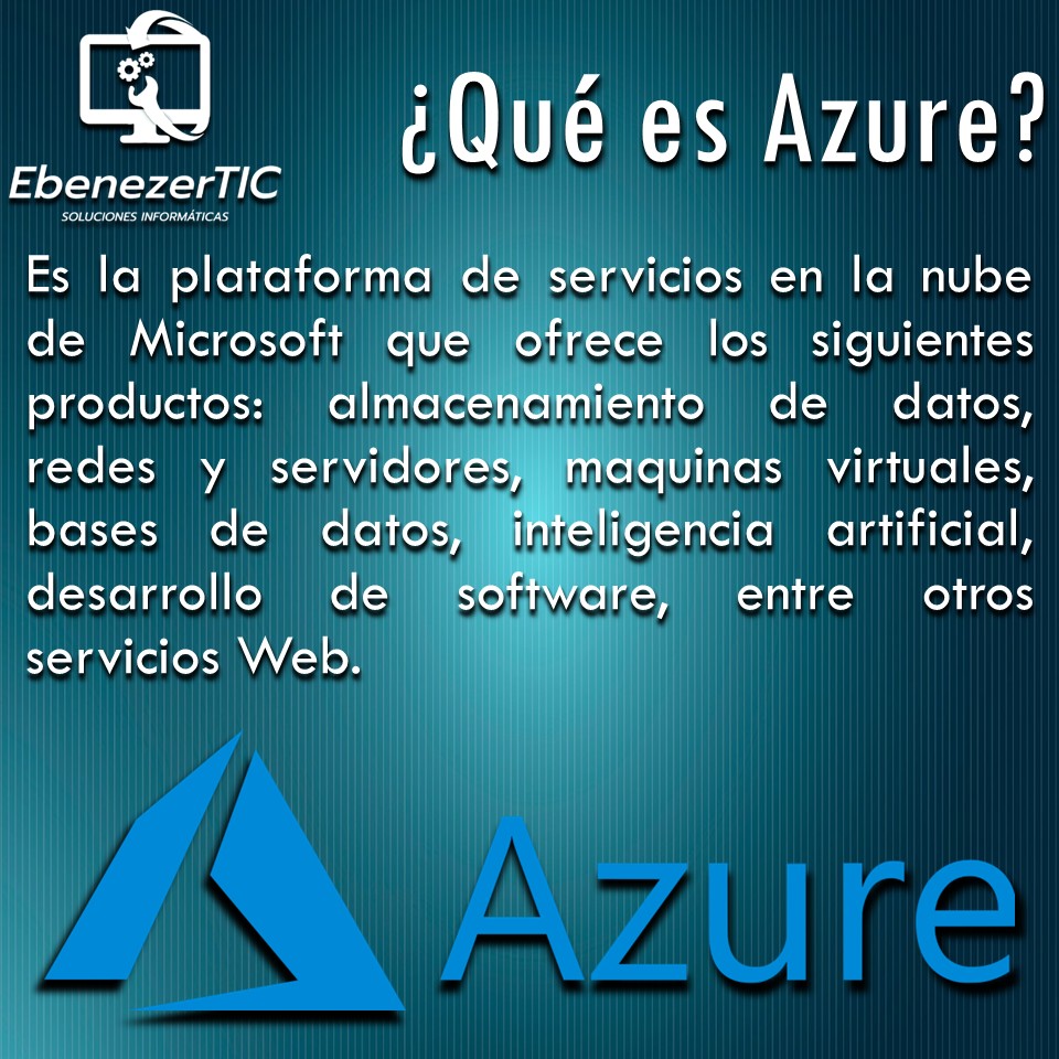 ebenezer_tic's tweet image. ¿Qué es Azure? 💻 🖥️ 💾 ☁️ 🌐 📶📡

#Azure #MicrosoftAzure #CloudComputing #Cloud #MSFT #Tech #IT #DevOps #Innovation #Tecnologia