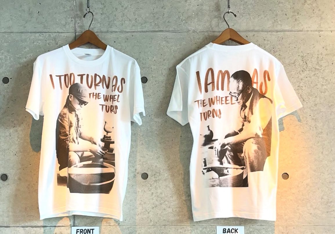 NIGOと半泥子展のグッズがbruce weber調のTシャツ。半泥子面だけ欲しい。