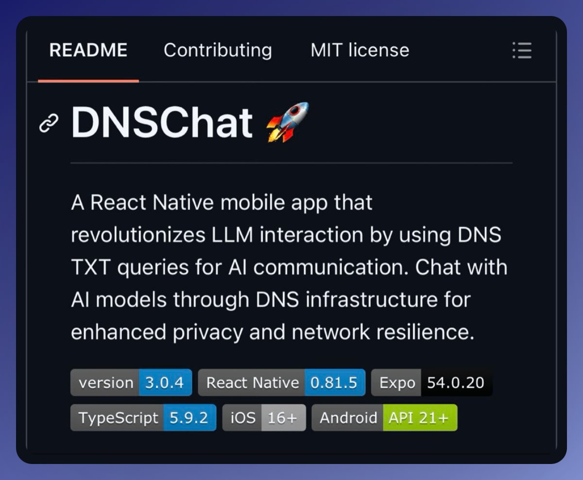 ChatGPT 类聊天界面，使用 DNS TXT 查询与 LLM 通信。