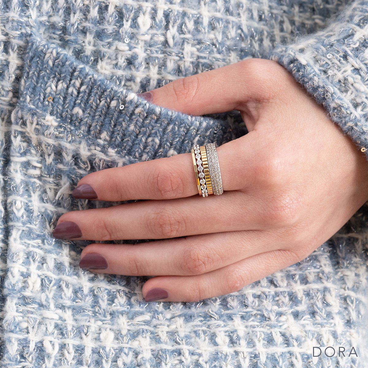 BrianGavin's tweet image. Effortless elegance, stacked to perfection! Dora&apos;s Stackable and Women&apos;s Diamond Rings blend modern sophistication with timeless beauty.

#MyBGD #DORA #Stackable