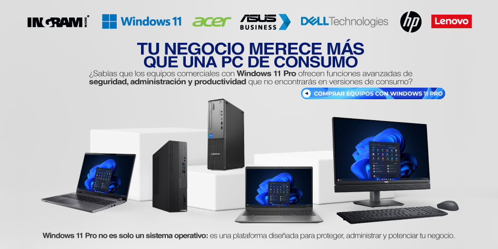 IngramMicroMx's tweet image. 💻 Tu negocio necesita más que una PC de consumo. 
¡Toma la decisión con Windows 11 Pro!

Conoce más aquí: latams.ingrammicro.com/es-mx/microsof…

#IngramMicro #Windows11Pro #ProductividadEmpresarial