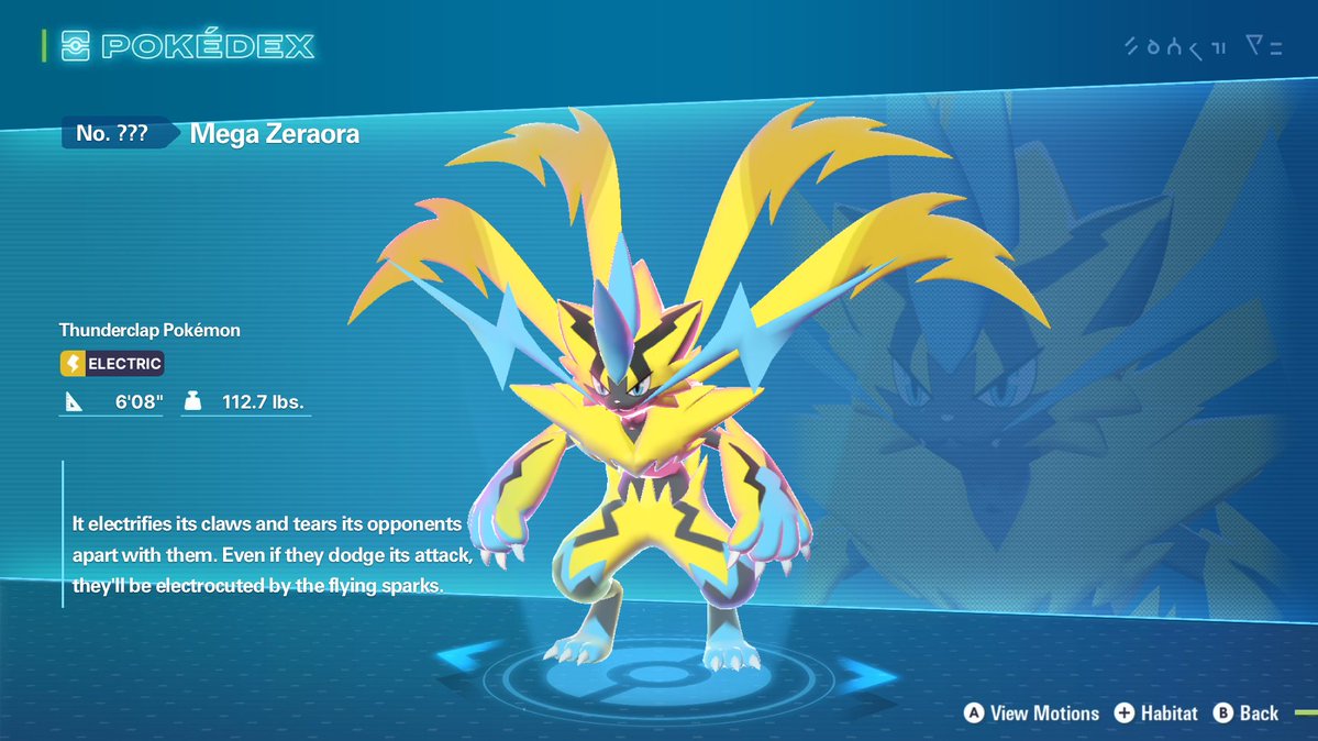 CardnlH's tweet image. Cleaned up a Mega Zeraora I designed like a year ago but never finished #Pokemon