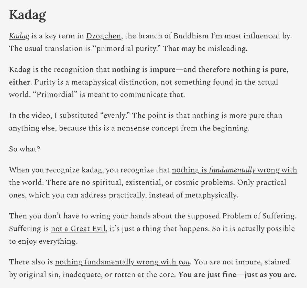 ཀ You are just fine—just as you are. ཨ