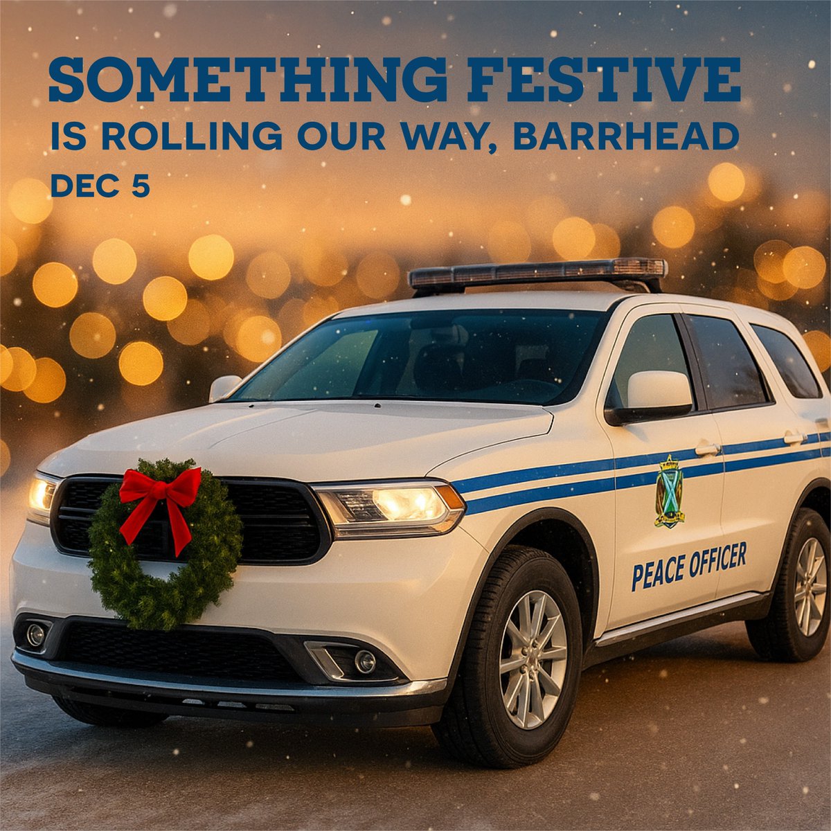 Something festive is rolling your way, Barrhead…
Mark December 5 on your calendar.
More details coming soon!

Image created with AI for illustrative purposes.