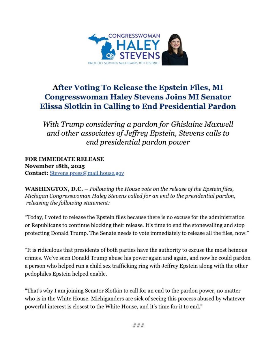 Rep. Haley Stevens tweet media