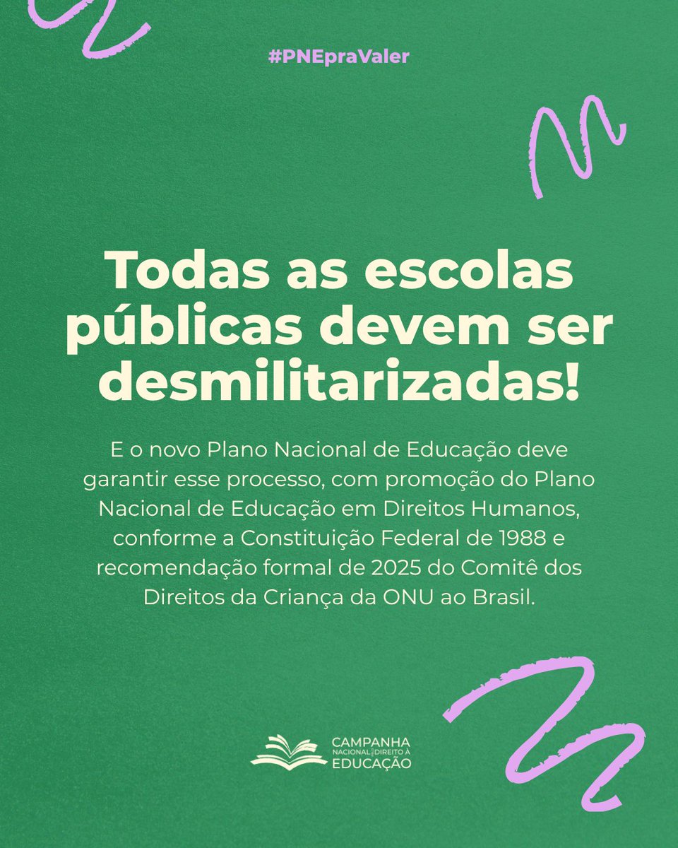 camp_educacao's tweet photo. 🚨 PELA DESMILITARIZAÇÃO DAS ESCOLAS! #PNEpraValer

📌 Saiba mais e junte-se a nós: https://t.co/9zEI1YVXvB https://t.co/atA3XCZVB4
