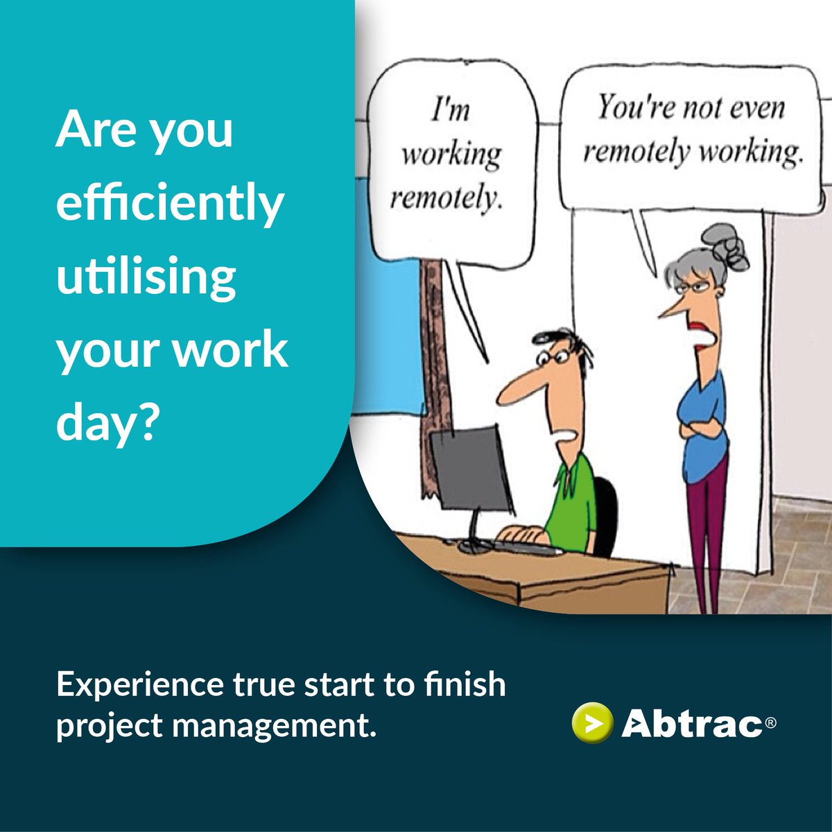 AbtracOnline's tweet image. Don’t let time slip away — take control with Abtrac!
Streamline your project workflows and get a clear view of your business, all in one place.
Try it now: hubs.ly/Q03BSVJy0
#maximiseproductivity #ProjectManagementSoftware #JobManagementSoftware #managementsolution #Abtrac
