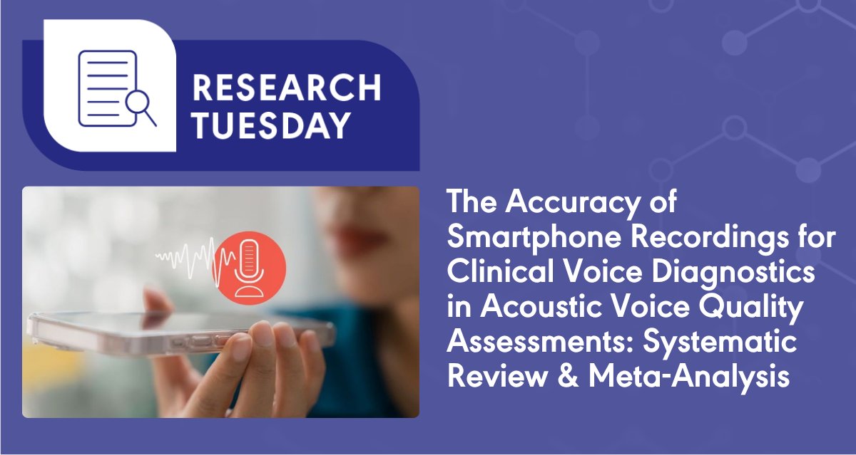 ASHAWeb's tweet image. It’s #ResearchTuesday! 

Voice quality assessments in the clinic typically require external microphones, but as smartphone technology advances, are these microphones up to the task? 

Find out! on.asha.org/3VNYYJP 

@ASHAJournals @SIGPerspectives @CSDisseminate