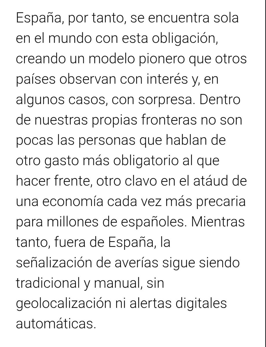 alfalfark's tweet photo. @AUGC_Comunica @AUGC_TRAFICO @COPE Contando que somos el único país de gilipollas en las que la baliza será obligatoria. "Mientras el resto de países observan con interés". Las cobayas de Europa. Pioneros en nada. https://t.co/4YzQLvctz4