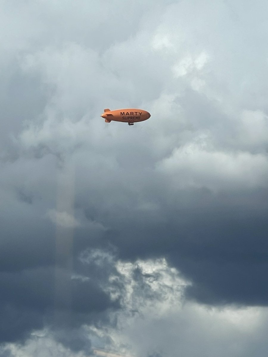 DEADLINE's tweet image. Spotted: #MartySupreme promo takes the skies in Los Angeles today