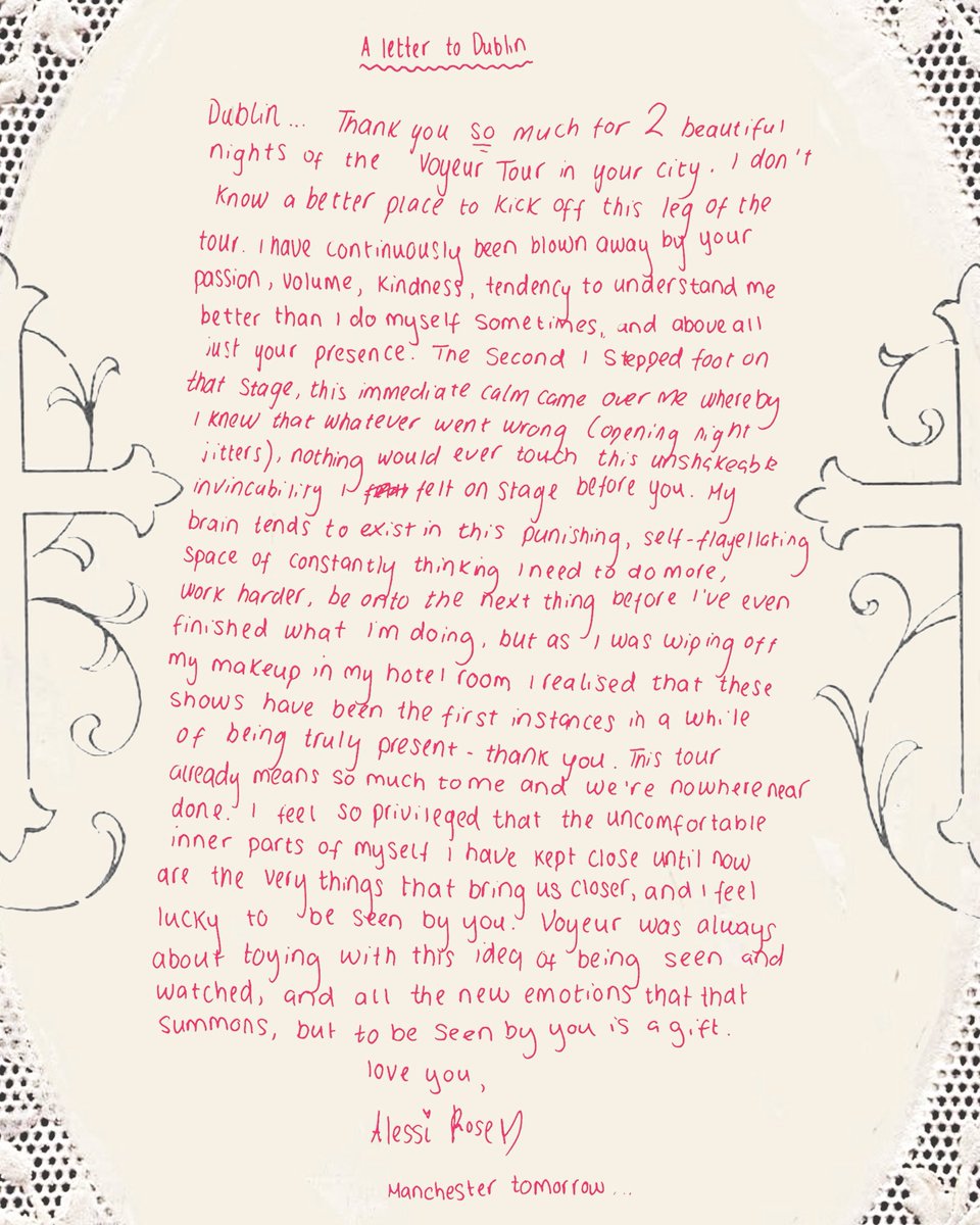 some thoughts after dublin shows