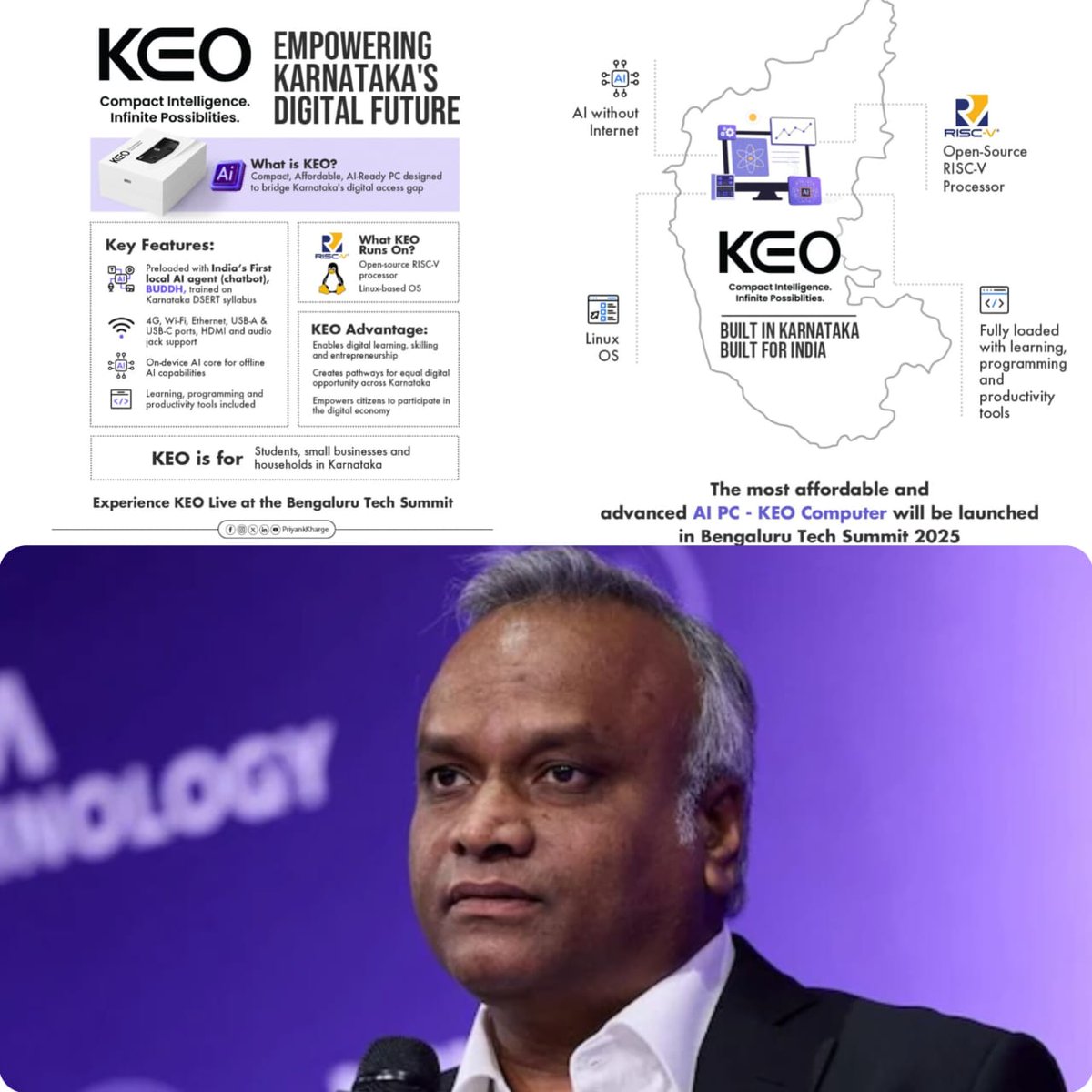 JAGDISH_BAP's tweet image. #Karnataka launches #KEO , affordable state-built AI ready computer to expand digital access !!

One of its key features is an on-device AI core that allows artificial intelligence to run locally without internet access. 

It also comes with #BUDDH , an AI agent !!