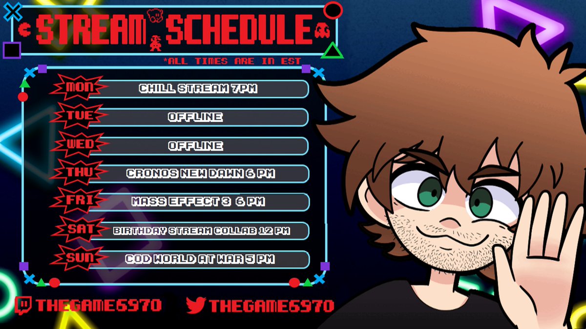TheGame6970's tweet image. Hello Everyone This is what we got planned this week its going to be fun got a fun collab happening this Saturday with @Overkill_Switch @EliteTJZ and @clexandle we will be playing RV Their Yet! see you all soon!