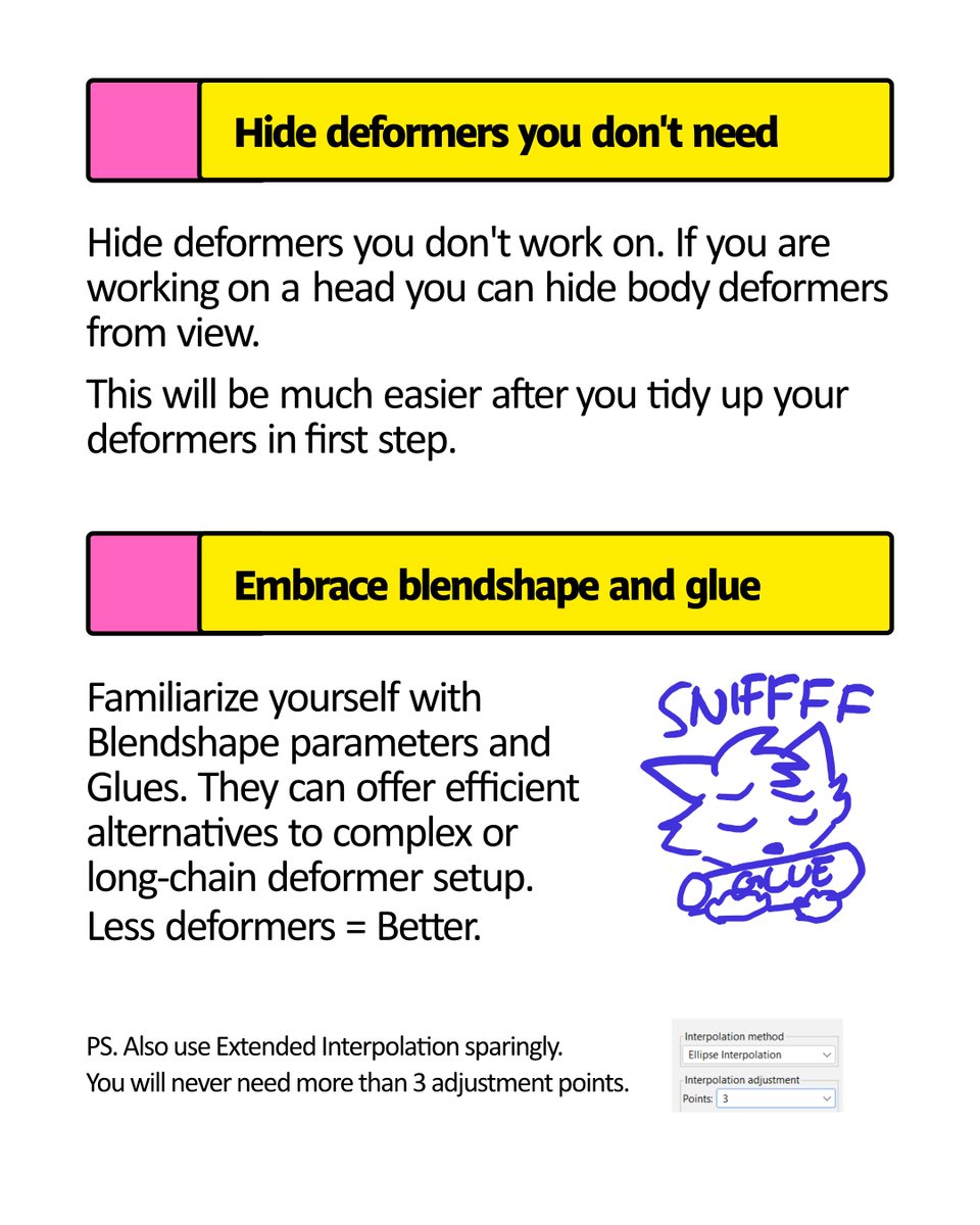 pixelvertice's tweet image. For those who needs it, here&apos;s my Live2D survival guide for working with big models!
This has served me well from working in a big tower PC to a Macbook with 16 GB of RAM, both giving around 45 FPS in average.