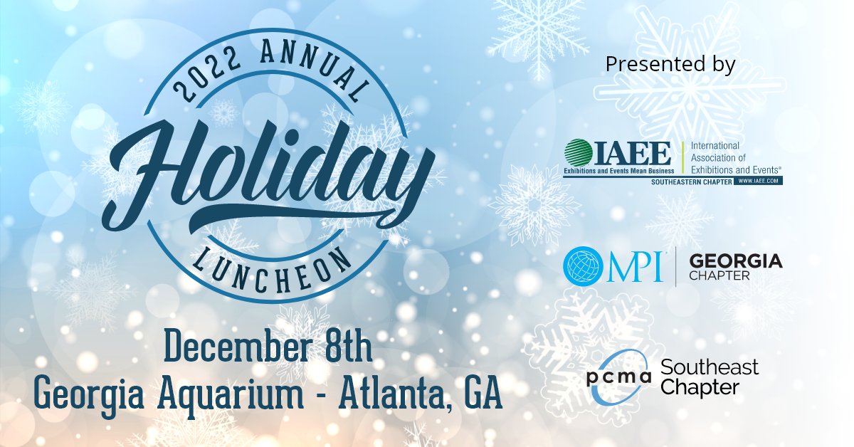 Registration closes soon! Thursday, December 4th at the Georgia Aquarium- the Annual Holiday Luncheon - mailchi.mp/iaeese/1365624…