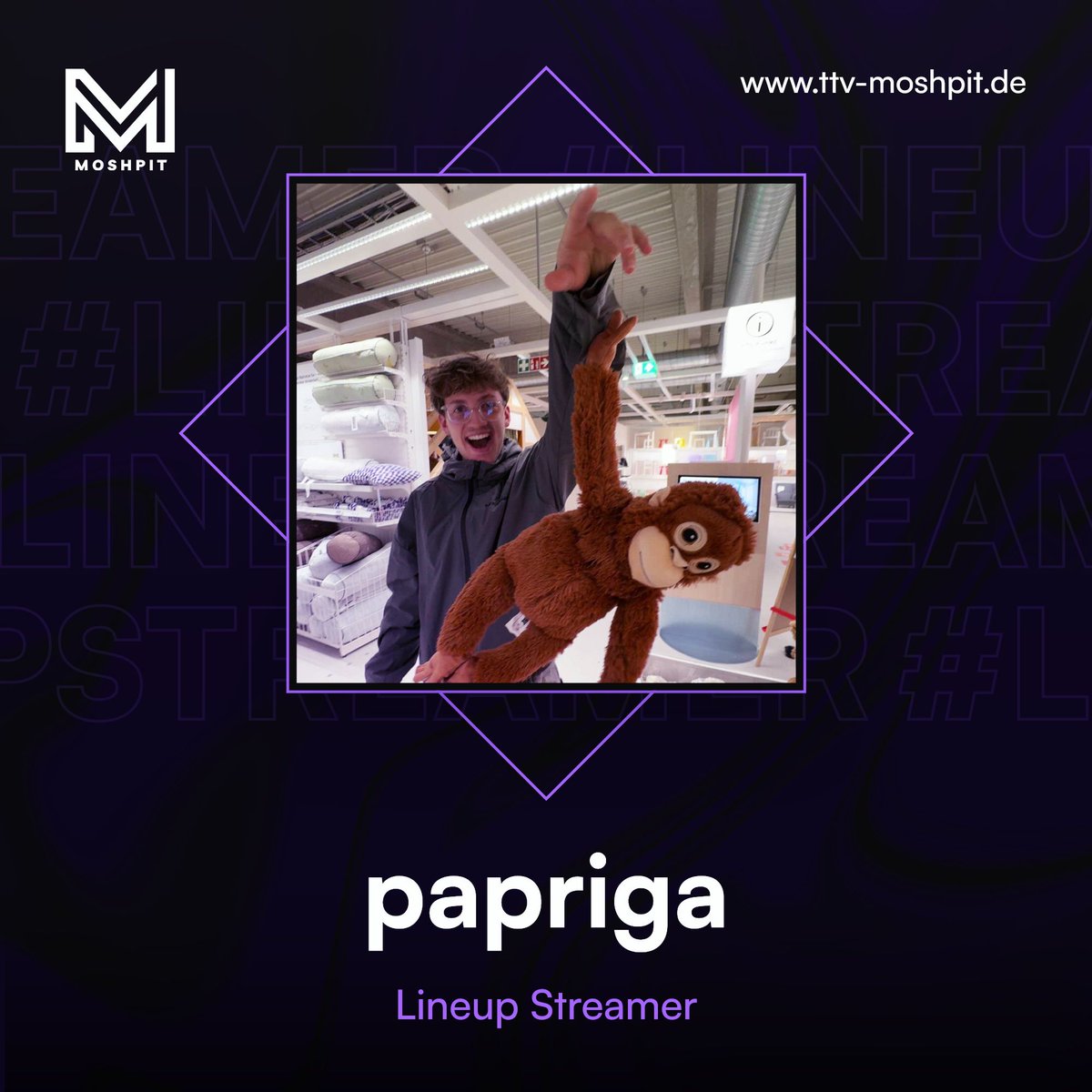 TTVMoshpit's tweet photo. ⚡ LINEUP ANNOUNCEMENT #26 ⚡

Minecraft, aber mit Mission: Alle Mobs töten! Genau das - und mehr - gibt’s bei @papreik, unserem nächsten Moshpit-Creator! 🗡️🧱 https://t.co/NzPhbNithF
