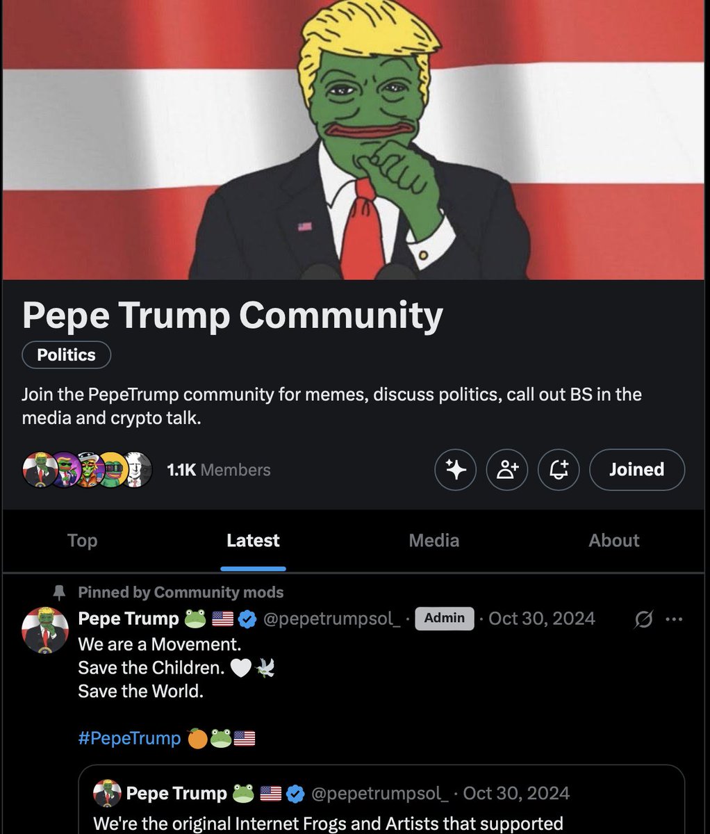 pepetrumpsol_'s tweet image. (1,100 members  &amp;amp; growing)
Market up , market down.  
We will be here pushing for freedom.
Because guess what never ends?
Frens , the noticing , 17billion reasons 🐸
America will always need Truthers, this is 4ever.
Join us