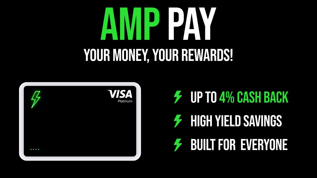 GetAmpPay's tweet image. The Amp Black Card just got a whole lot more rewarding! ⚡️

You can now earn up to 4% cash back on every purchase!