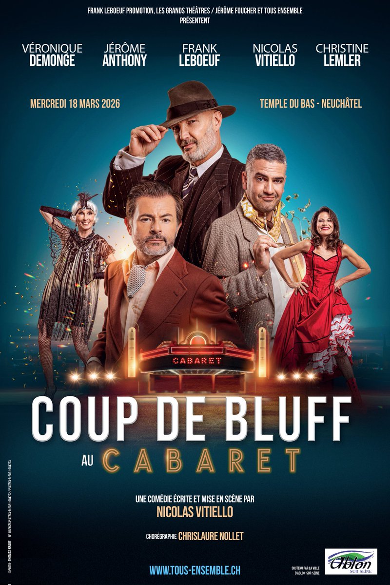 Tous Ensemble et Les Grands Théâtres présentent

Coup de bluff au cabaret

Mercredi 18 mars 2026 à 20h00
au Temple du Bas à Neuchâtel

Infos &amp; Billetterie:
tous-ensemble.ch