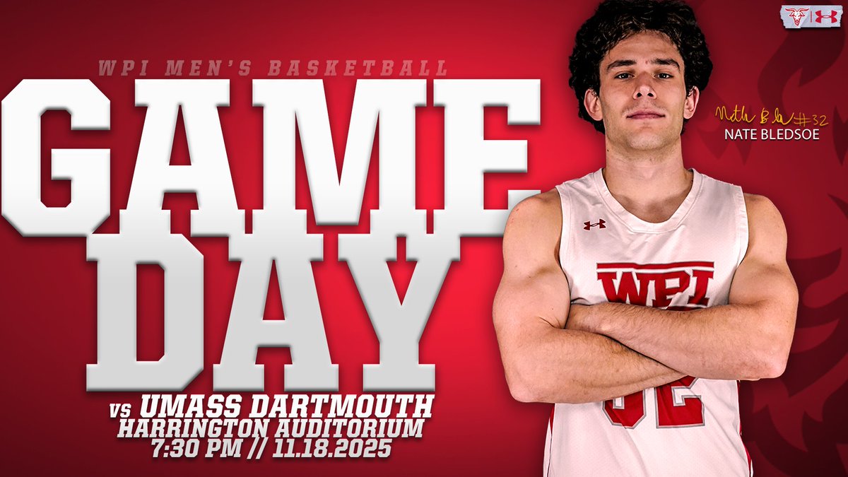 🔴gameday🔴

No. 19 <a href="/WPIMBasketball/">WPI Men's Basketball</a> hosts UMass Dartmouth tonight inside Harrington Auditorium at 7:30pm! 

Tune in on <a href="/FloCollegeHoops/">FloCollege | Basketball</a> ⬇️
📺-tinyurl.com/4j9nuawx
📊-tinyurl.com/4z9vcc4a

🏀x🐐
#GoatNation #d3hoops
