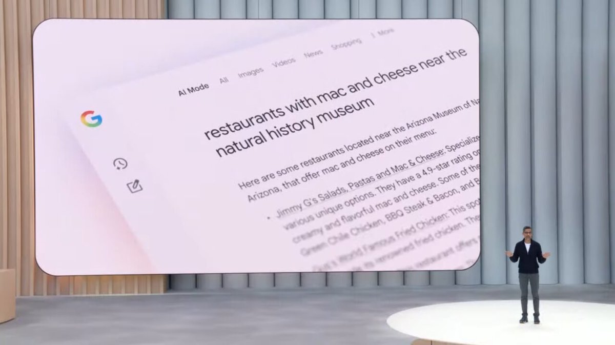 WBuzzer's tweet image. winbuzzer.com/2025/11/18/gem…

Gemini 3 Integration Makes Google Search a Full ‘Agentic Answer Engine’

#AI #GoogleSearch #Gemini3 #SEO #GenAI #OpenWeb #Google #DeepMind #Publishing #AnswerEngine #FutureOfSearch #BigTech #Alphabet