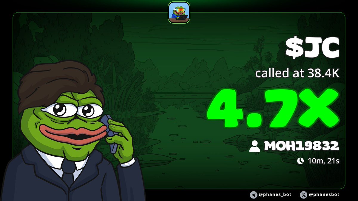 📊 Trade Alert: $JC
Entry: 38.4K MC
Performance: 4.7x
Hold Duration: 10m 21s
Tracker: MOH19832
This is not luck — it’s signals.
VAyJFyPcjVAHWrXCLWCCa7TGhz3cprndLAqZXHApump
 VIP Access → DM: t.me/moh19832
Rapid momentum play executed successfully.
#Solana #CryptoTrading