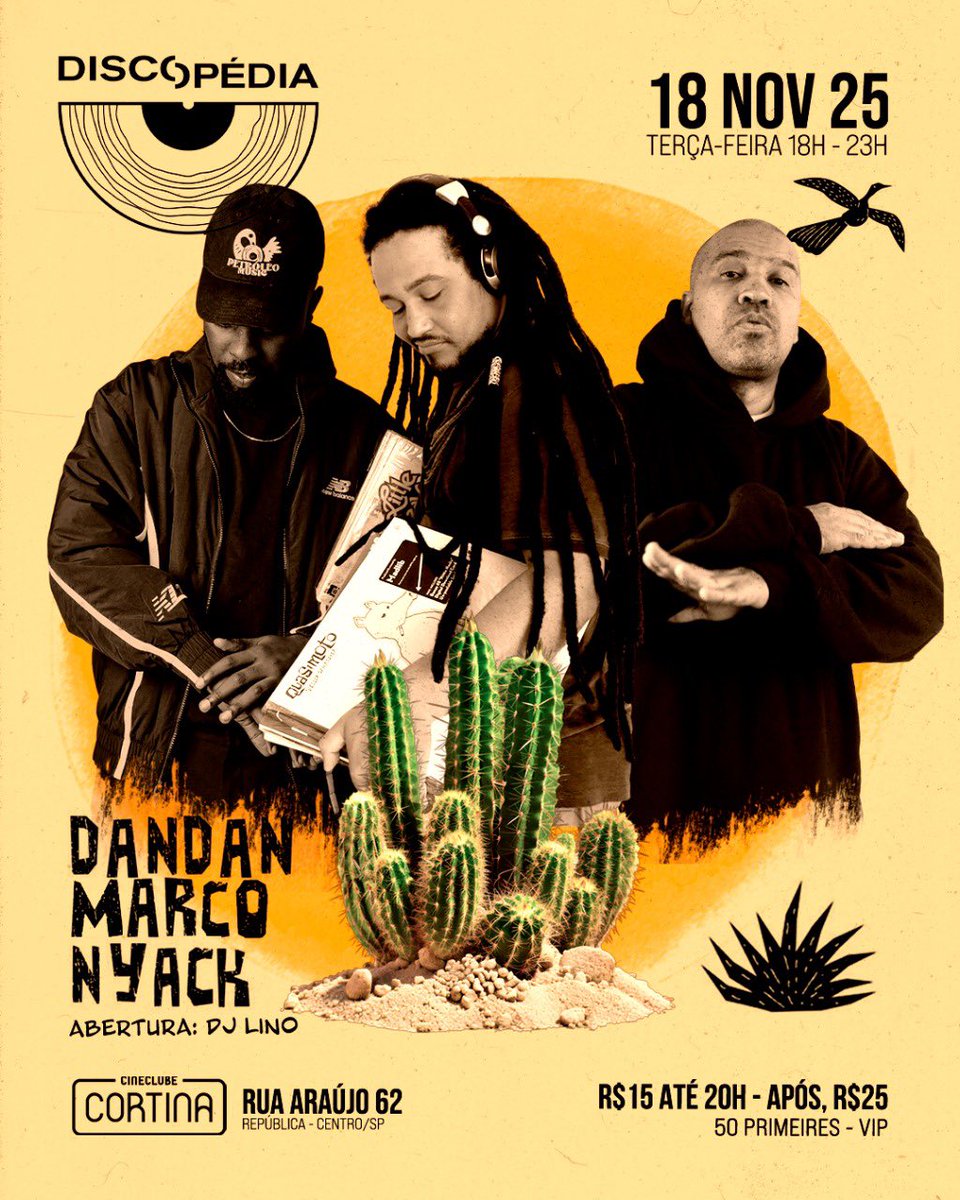 _Discopedia's tweet image. A sensacional de São Paulo, orgulhosamente apresenta pela primeira vez, o especial "Forró"!

Forró dos Ratos no comando da pista!
DJs How, Rata, Rick &amp;amp; Nuts.

Daqui a pouco, a partir das 18h no Cineclube Cortina.

DJs DanDan, Marco &amp;amp; Nyack nos toca-discos.
Abertura, DJ Lino.