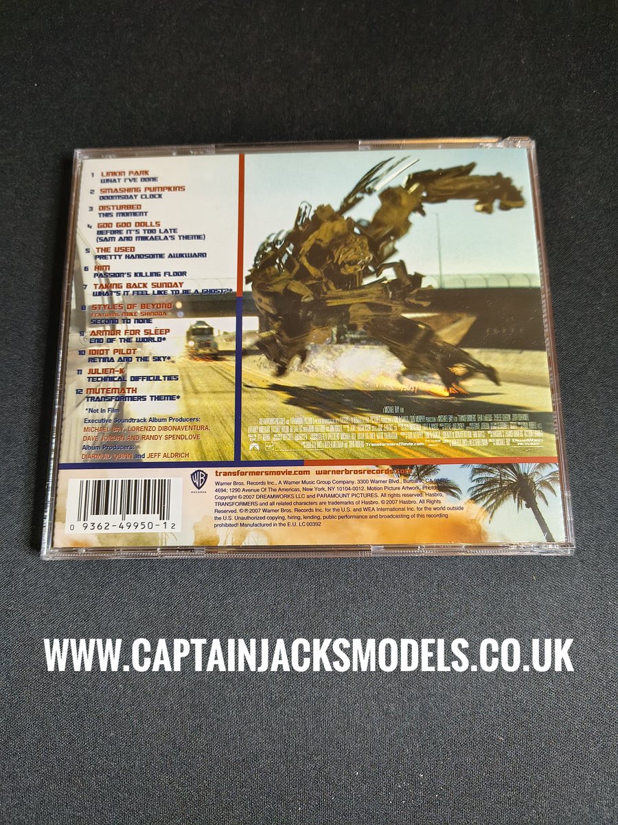 CaptainJModels's tweet image. Transformers CD Movie Soundtrack.
Collectable physical media in superb condition at low prices.
captainjacksmodels.co.uk

#transformers #michaelbay #michaelbaytransformers #captainjacksmodels #moviesoundtrack #moviesoundtracks #filmsoundtracks #physicalmedia #physicalmediaforever
