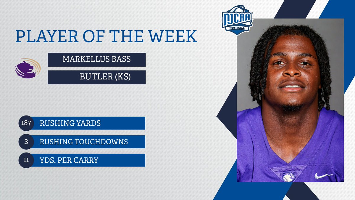 He didn't just run... he ripped through💥

Bass is this weeks DI Football Offensive #NJCAAPOTW !

<a href="/ButlerGrizzlyFB/">BUCO Football</a> | #NJCAAFOOTBALL