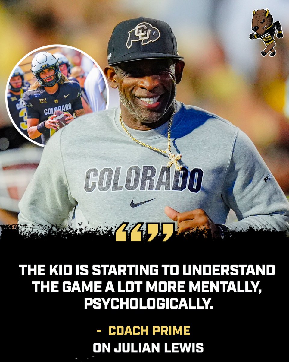 ScottProcter_'s tweet image. Julian Lewis made the most of his bye week

&quot;He didn&apos;t even go home. He stayed here and just hammered.&quot;

It&apos;s part of the growth that Coach Prime is seeing in his true freshman QB ⬇️
thednvr.com/deion-sanders-…