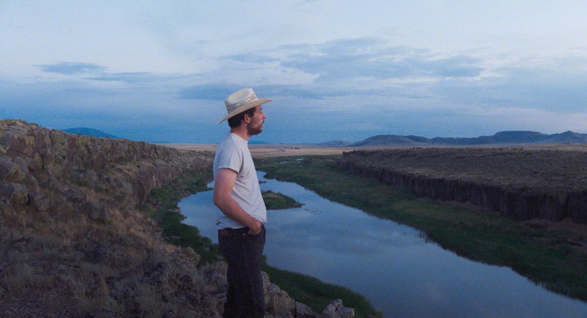 mubiusa's tweet image. The many cowboy poses of Josh O&apos;Connor in REBUILDING (Max Walker-Silverman, 2025).