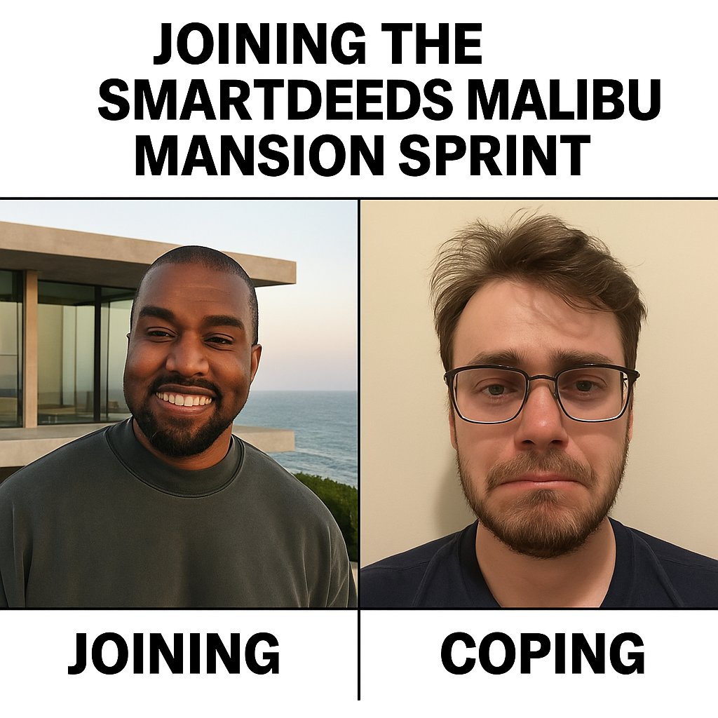 Something wild is happening with the SmartDeeds Kanye Malibu Mansion Zealy sprint 👀

Either you’re gonna be celebrating with us… or coping from the sidelines.

All you have to do:

1) Join through my link

2) Do 1 XP

3) Complete welcome quest👇👇👇

zealy.io/cw/smartdeeds/…
