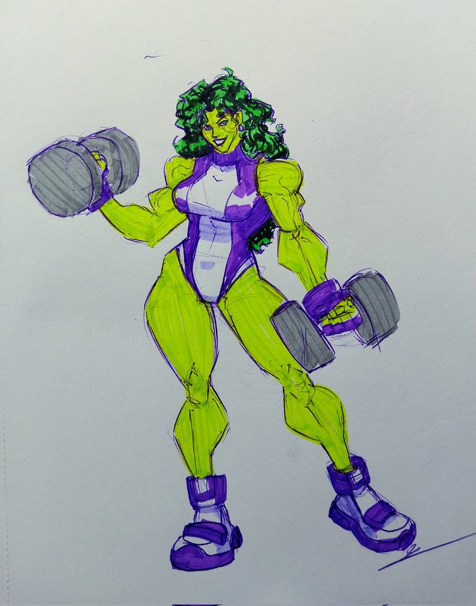 GoudasArt's tweet image. Need to do other Hulks than Jen but she&apos;s really fun to draw