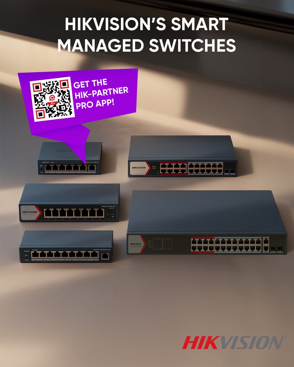 Stay IN CONTROL from anywhere. Smart Managed Switches + Hik-Partner Pro let you configure, monitor, and support networks remotely with reliable, always-on performance. hubs.li/Q03TLJ830