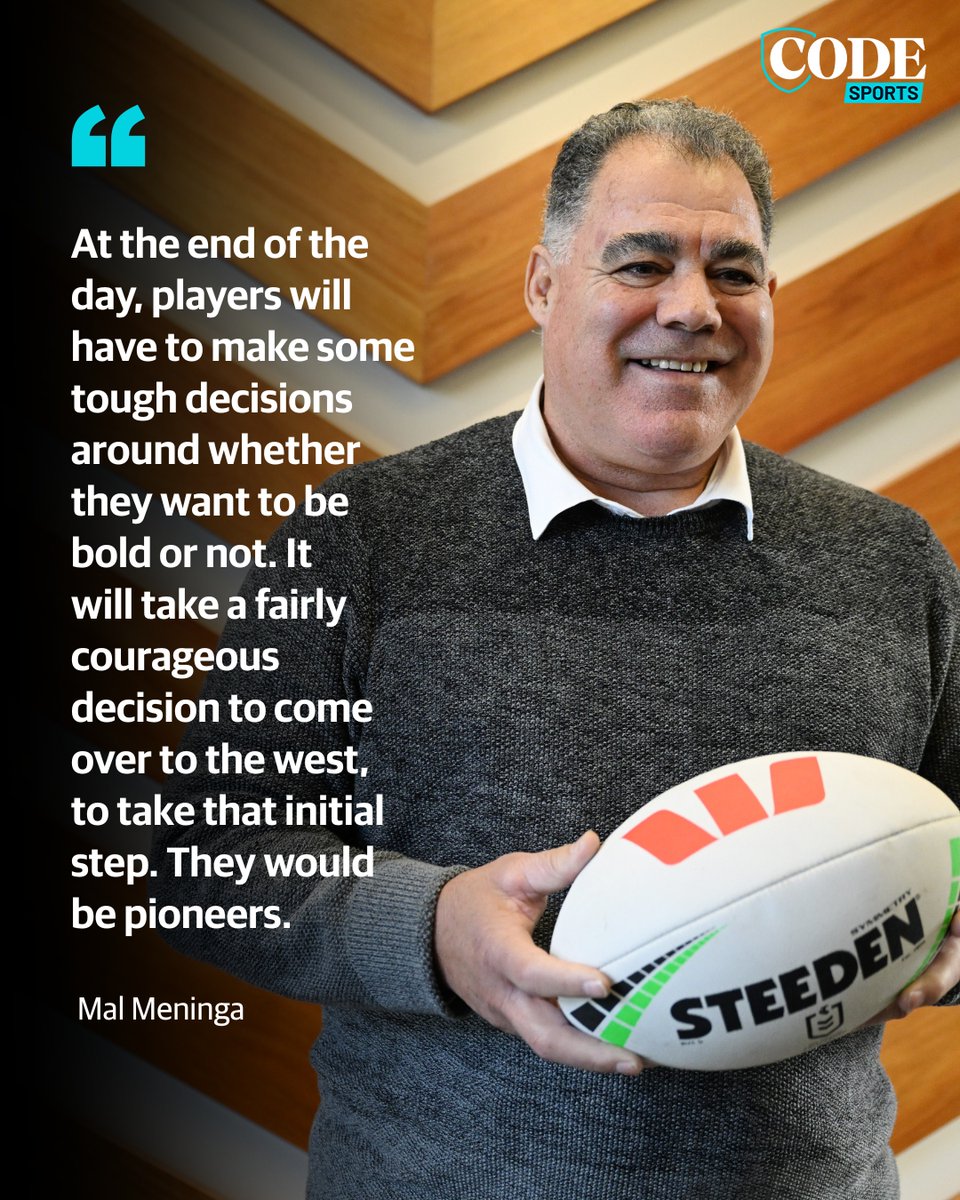 Bears coach Mal Meninga has implored east coast stars to be “bold and courageous” by joining Perth but then declared the new NRL franchise may not sign a player until early next year.

STORY 👉 bit.ly/4pifOxd