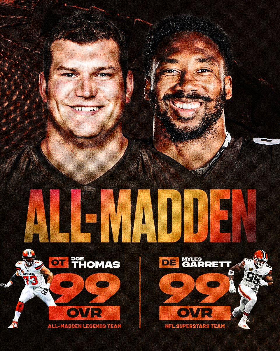 Own the trenches with Joe Thomas and Myles Garrett in the return of the iconic All-Madden teams on <a href="/EAMaddenNFL/">Madden NFL 26</a>! 🎮

Play now: x.ea.com/87304