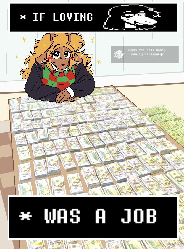 des11n_'s tweet photo. girl we get it

#DELTARUNE #susiedeltarune #noelleholiday #suselle https://t.co/SmxcQYEkGC