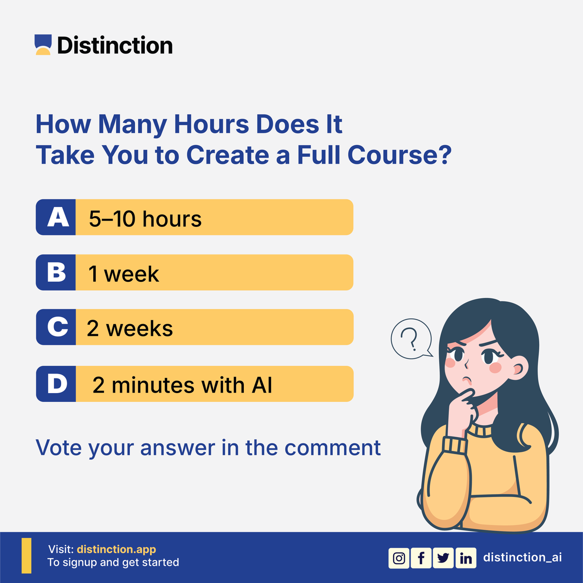 getDistinction's tweet image. How long does it take you to build a full course?
If it’s more than 2 minutes, you’re doing it the hard way 😅
Try AI today 👉 distinction.app/earn-with-expe… 

#Distinction #CreateWithDistinction