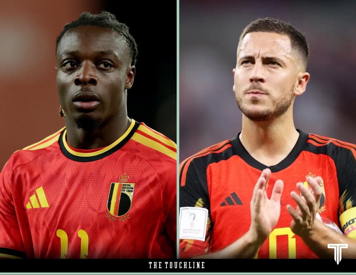 TouchlineX's tweet image. 🚨 𝗧𝗥𝗨𝗘 𝗢𝗥 𝗙𝗔𝗟𝗦𝗘: If he keeps progressing like this, Jérémy Doku could surpass Eden Hazard and become the greatest player in Belgium’s history.