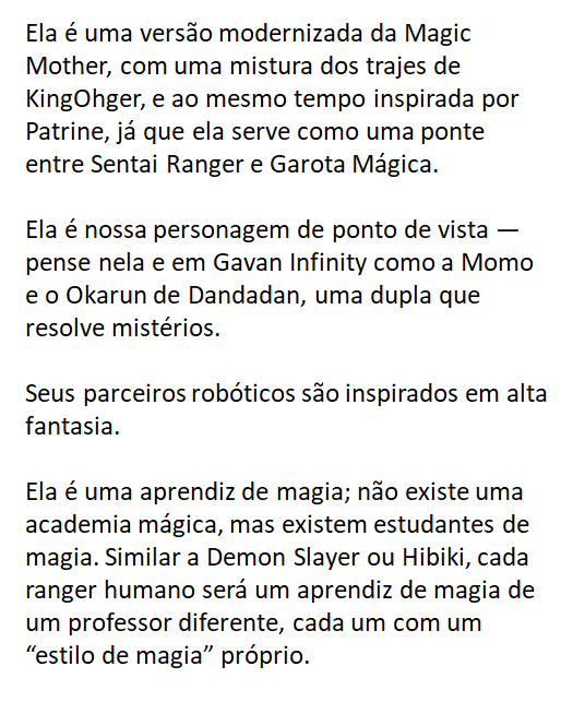 Estou me divertindo com esses rumores!

O insider "Decathethird" comentou sobre a nova série "Gavan Infinity" que faz parte da franquia "Universe Heroes" falando um pouco sobre a outra protagonista: A Bruxa Ranger Branca.