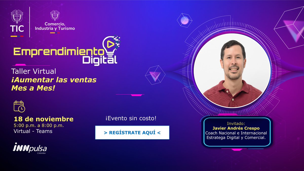 TalentoDigCol's tweet image. 🚀 #EmprendimientoDigital2025 I Activa tus ideas y llévalas a otro nivel: herramientas, comunidad y aprendizajes para convertir proyectos en impacto real.

Si emprendes en digital, este es tu punto de partida.

👉 Súmate ahora y potencia tu futuro: bit.ly/47WU42X