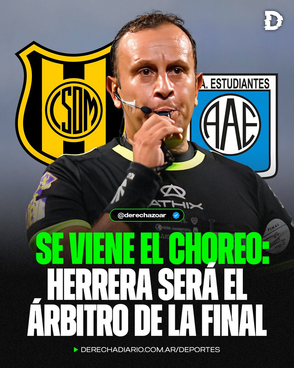 🇦🇷🚨 #URGENTE SE VIENE EL CHOREO: El impresentable de Darío Herrera será el árbitro para la final de ida entre Estudiantes (RC) y Dep. Madryn.

‼️ DATO: Habrá VAR y el encargado será Jorge Baliño.
