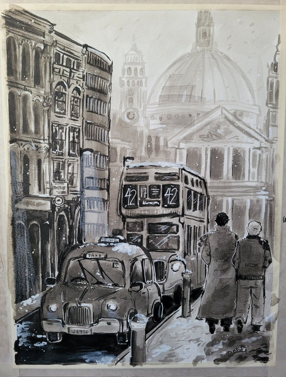 holmosexualitea's tweet image. Quick ink I did during my free period today ❤️ will post the scanned version soon