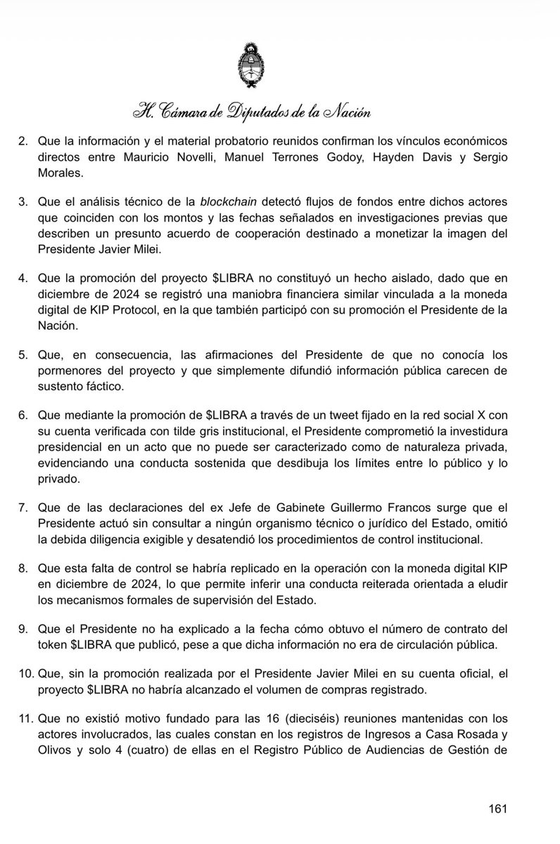 Comisión investigadora  $LIBRA