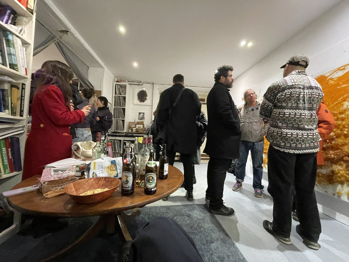 at Joseph Marr’s catalogue  party in Berlin  meet-up party lots of cool artists anf collectors