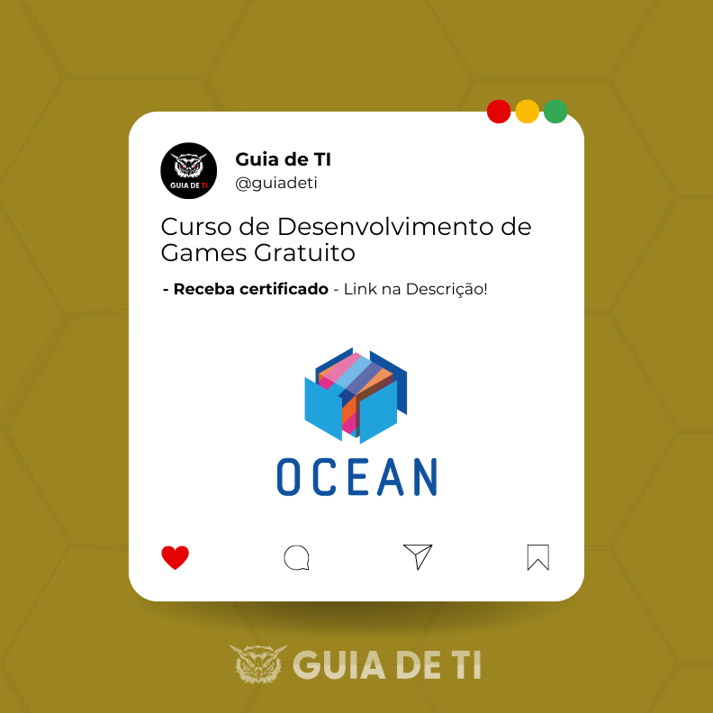 guiadeti's tweet image. Curso de Desenvolvimento de Games Gratuito da Samsung Ocean

guiadeti.com.br/noticias/curso…

Curso gratuito da Samsung Ocean ensina os fundamentos do desenvolvimento de games em uma aula online com certificado — dia 24/11 às 8h!